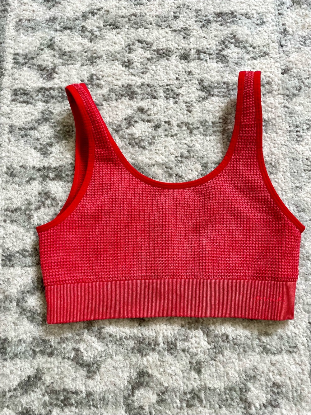 Victoria's‎ Secret PINK Seamless Waffle Knit Bralette Red Small (No Pads)